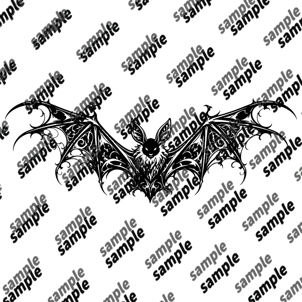 【セール期間10/11までEX版のみ】『BAT』蝙蝠×トライバル タトゥーデカール GSshop