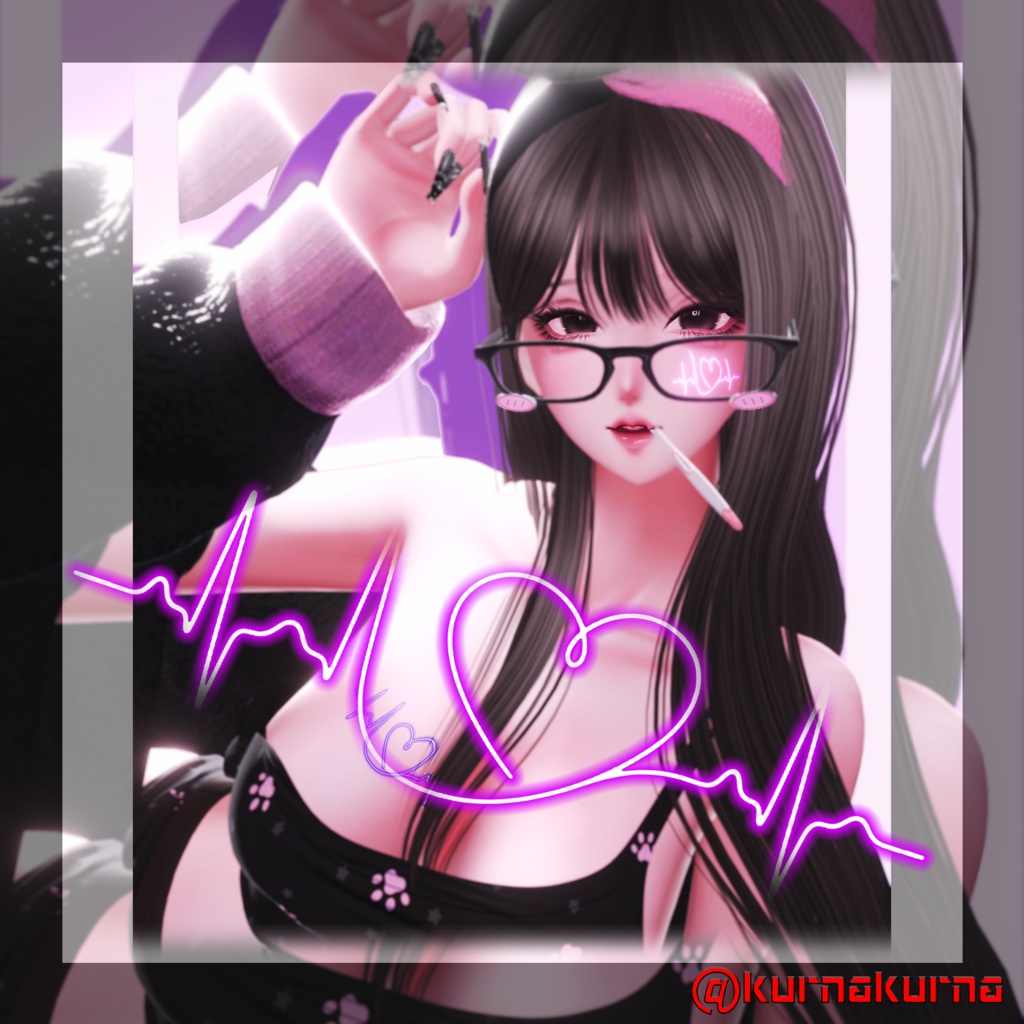 『Heart Beat』ハートの心電図タトゥーデカール GSshop