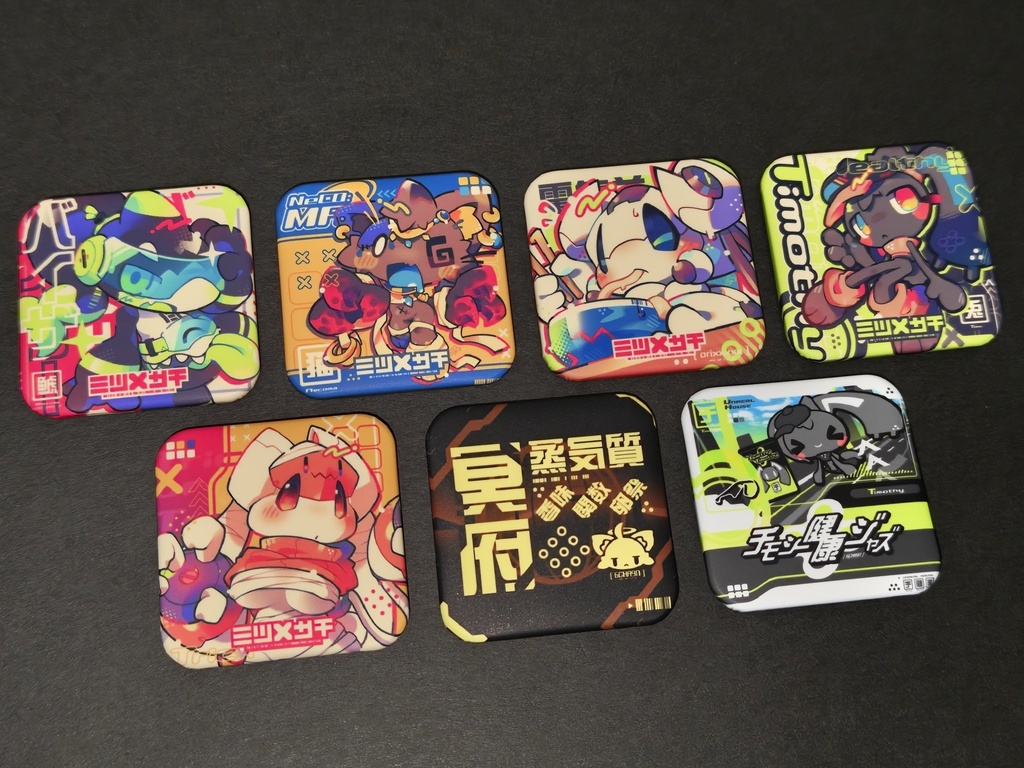 スクエア缶バッジ Vol.2