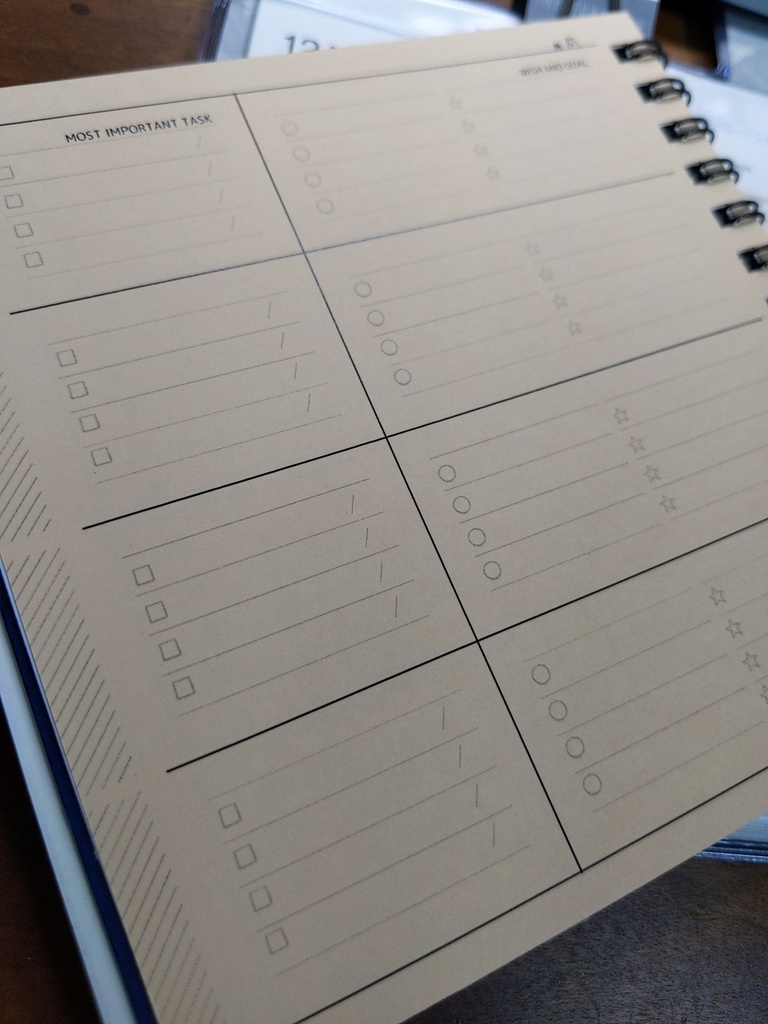 作業タイムプランナー4ヶ月版