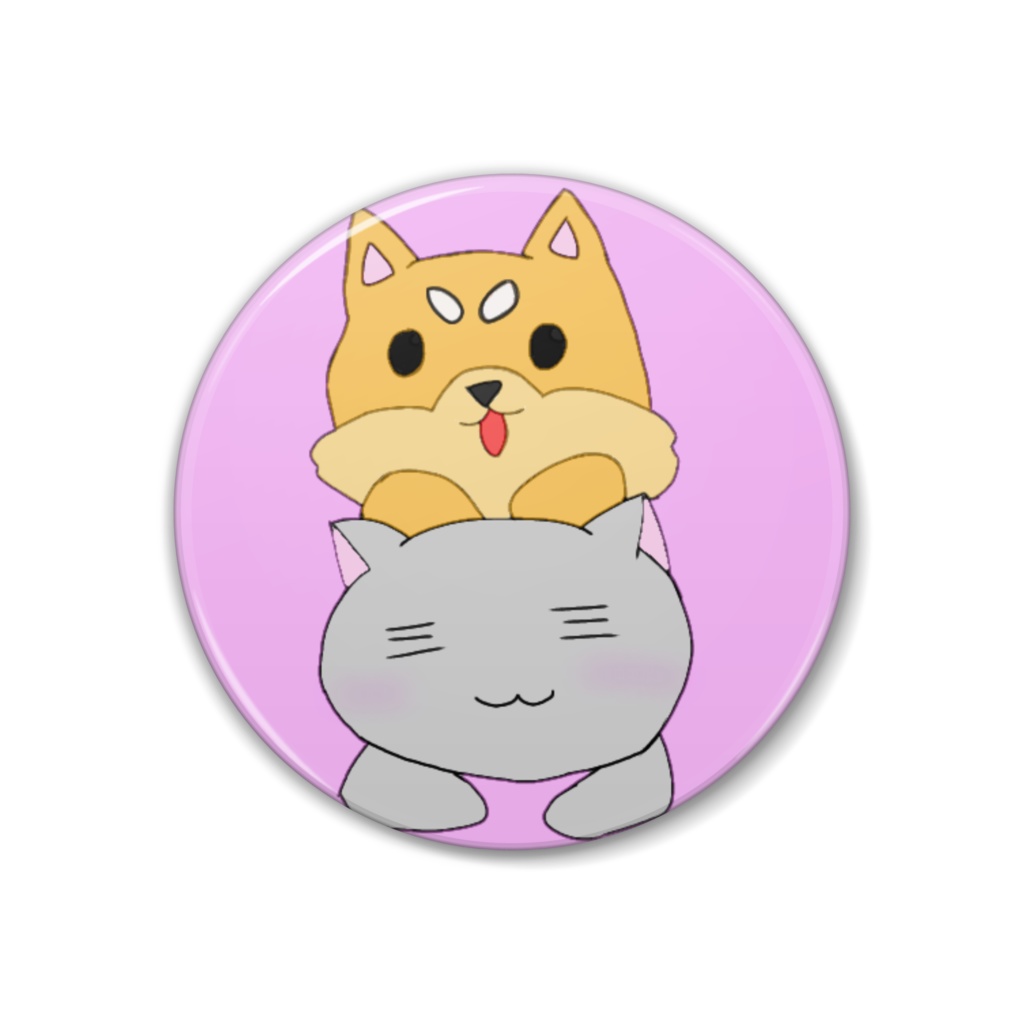 犬猫 缶バッチ