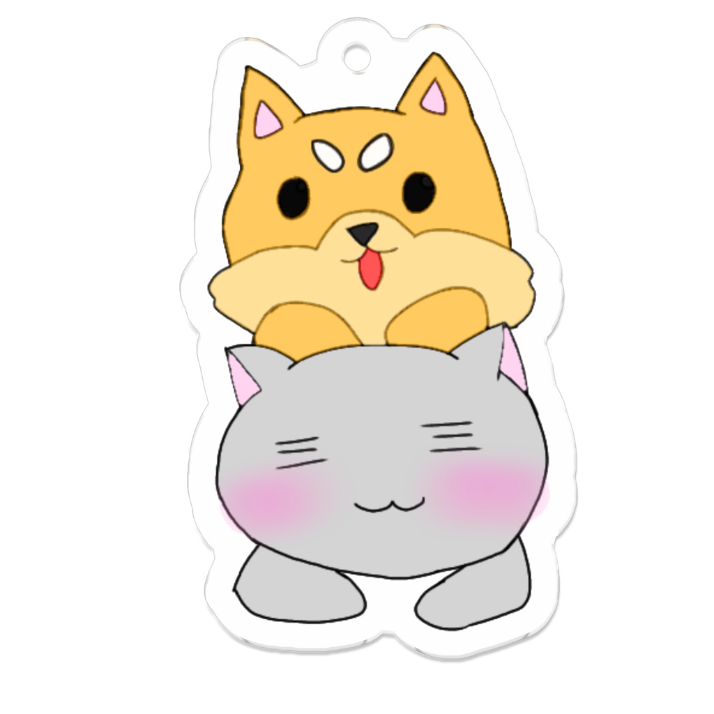 ほのぼの犬猫  アクリルキーホルダー