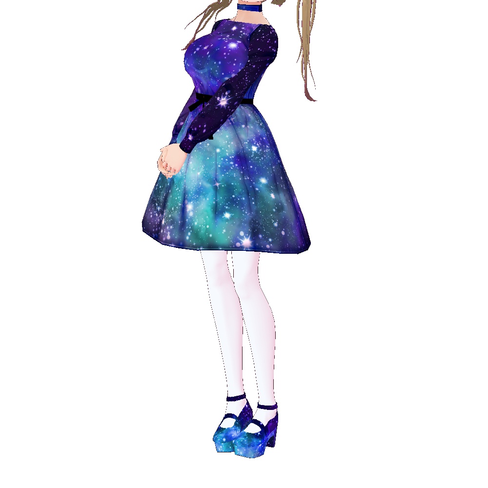 星空ワンピース【VRoidStudioベータ版 ワンピース用テクスチャ】