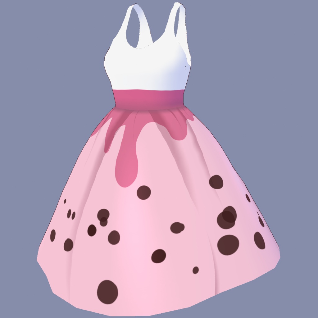 タピオカスカートとシンプルなタンクトップ【VRoidStudioベータ版 ワンピース用テクスチャ】