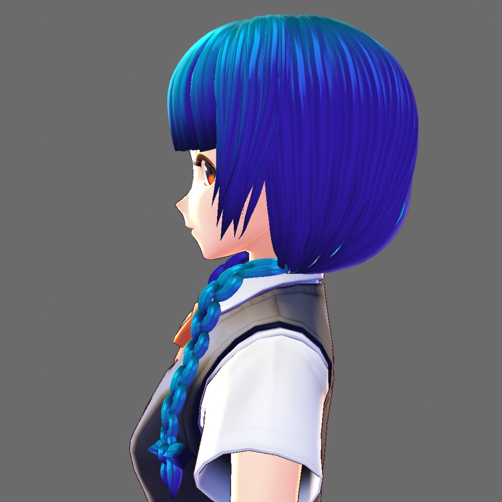 三つ編みおさげ【VRoidStudioベータ版 ヘアプリセット】