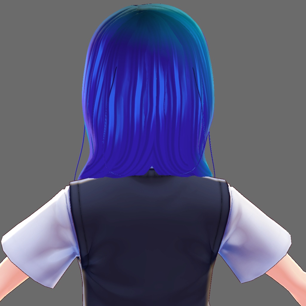 お姉さんロング【VRoidStudioベータ版 ヘアプリセット】