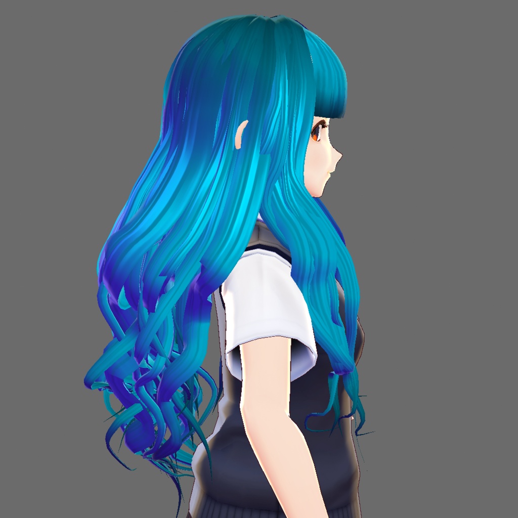 ウェーブロング【VRoidStudioベータ版 ヘアプリセット】