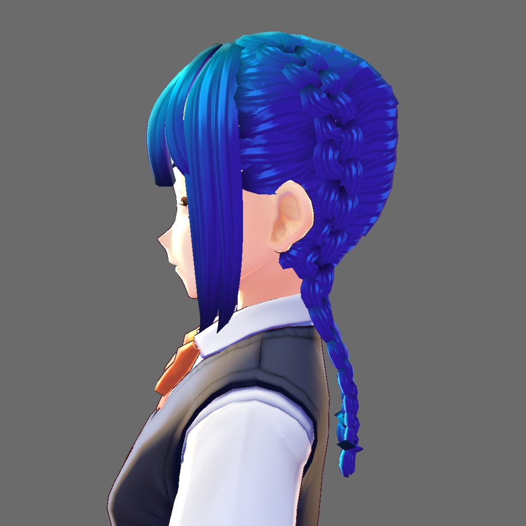編み込み三つ編み【VRoidStudioベータ版 ヘアプリセット】