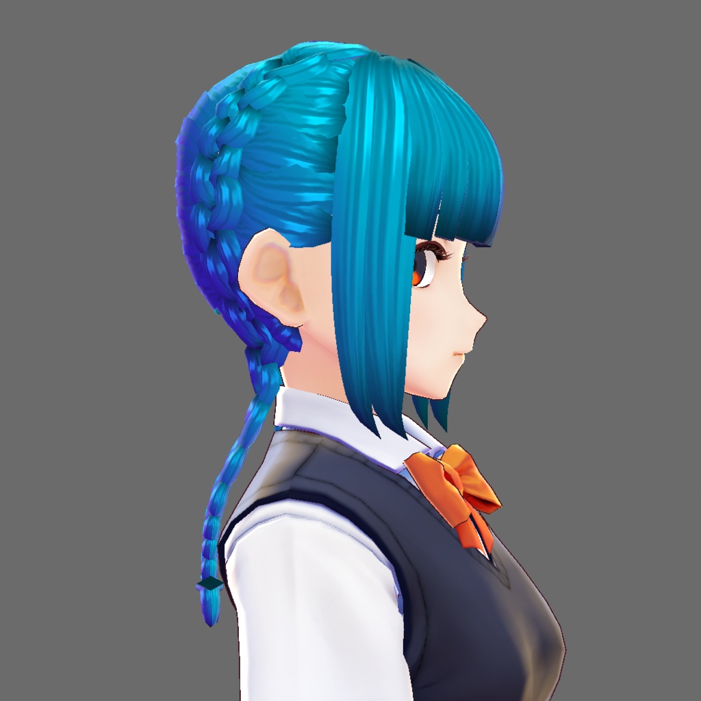 編み込み三つ編み【VRoidStudioベータ版 ヘアプリセット】