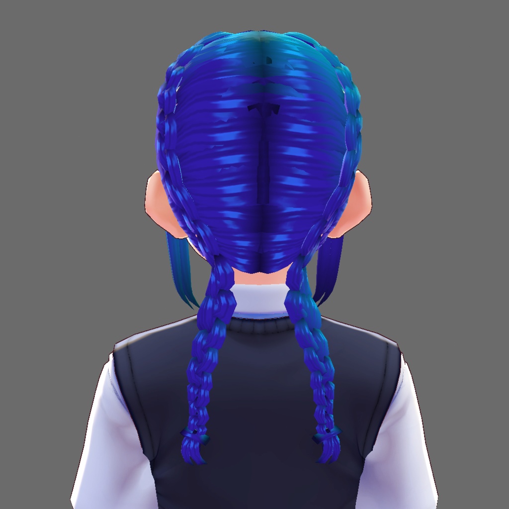 編み込み三つ編み【VRoidStudioベータ版 ヘアプリセット】