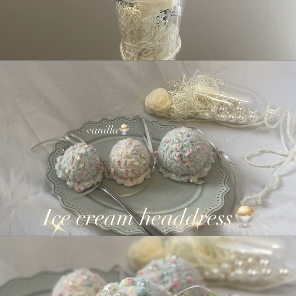 Ice cream headdress🍨