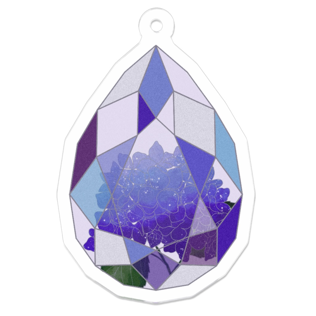 ステンドグラス風フラワーシェイプ 【アクリルキーホルダーver.】全5種