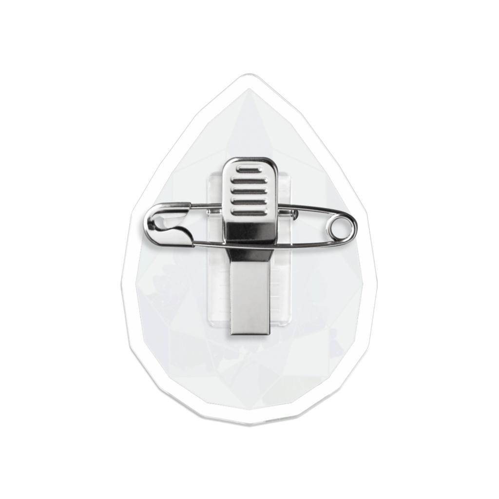 ステンドグラス風フラワーシェイプ 【アクリルバッジver.】全5種