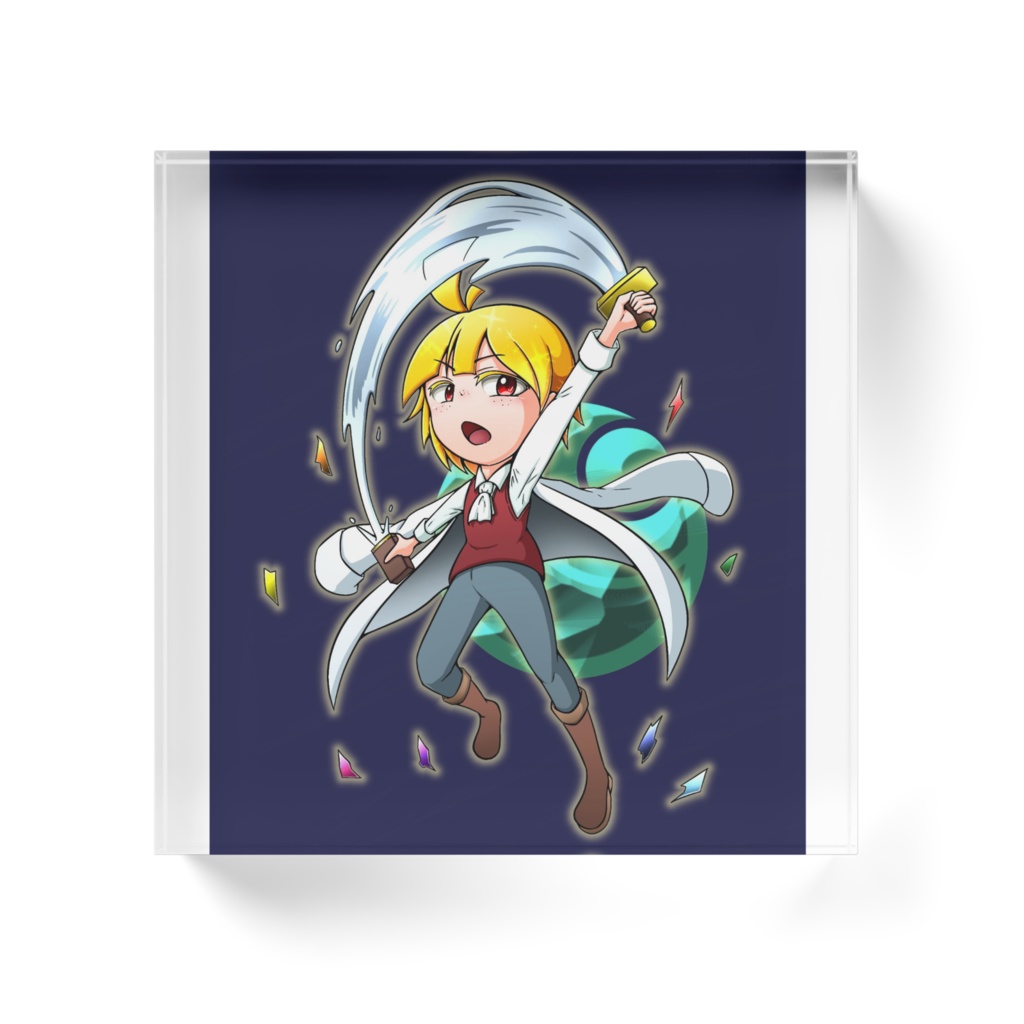 【言霊円】カレットのアクリルブロック