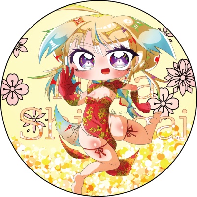 深層組使用人一族キラキラ缶バッジ