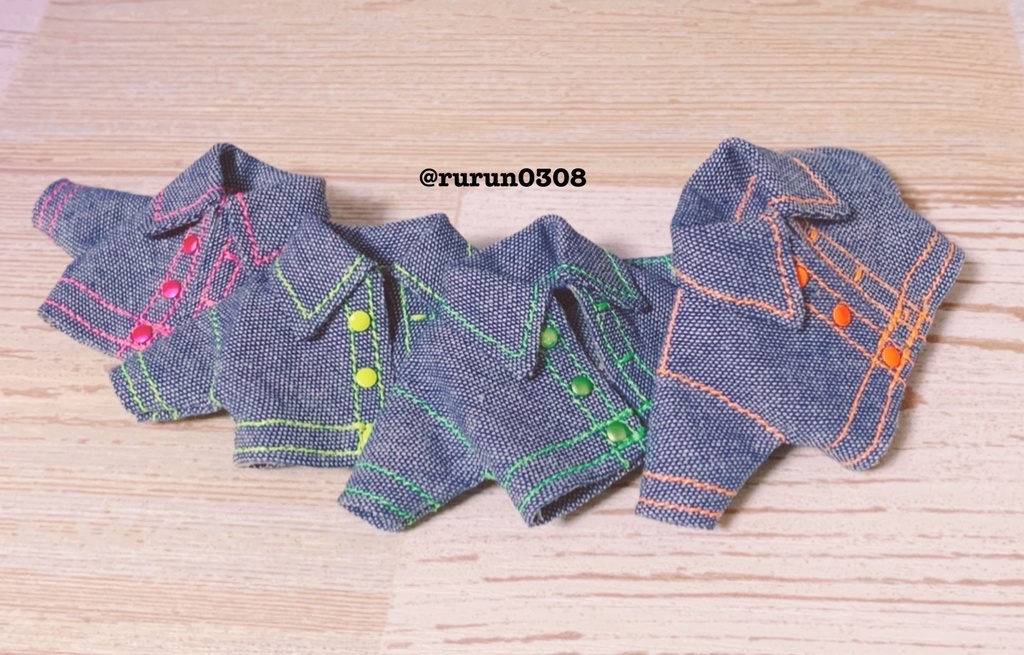 蛍光ステッチ オーバーサイズ型ジャケット