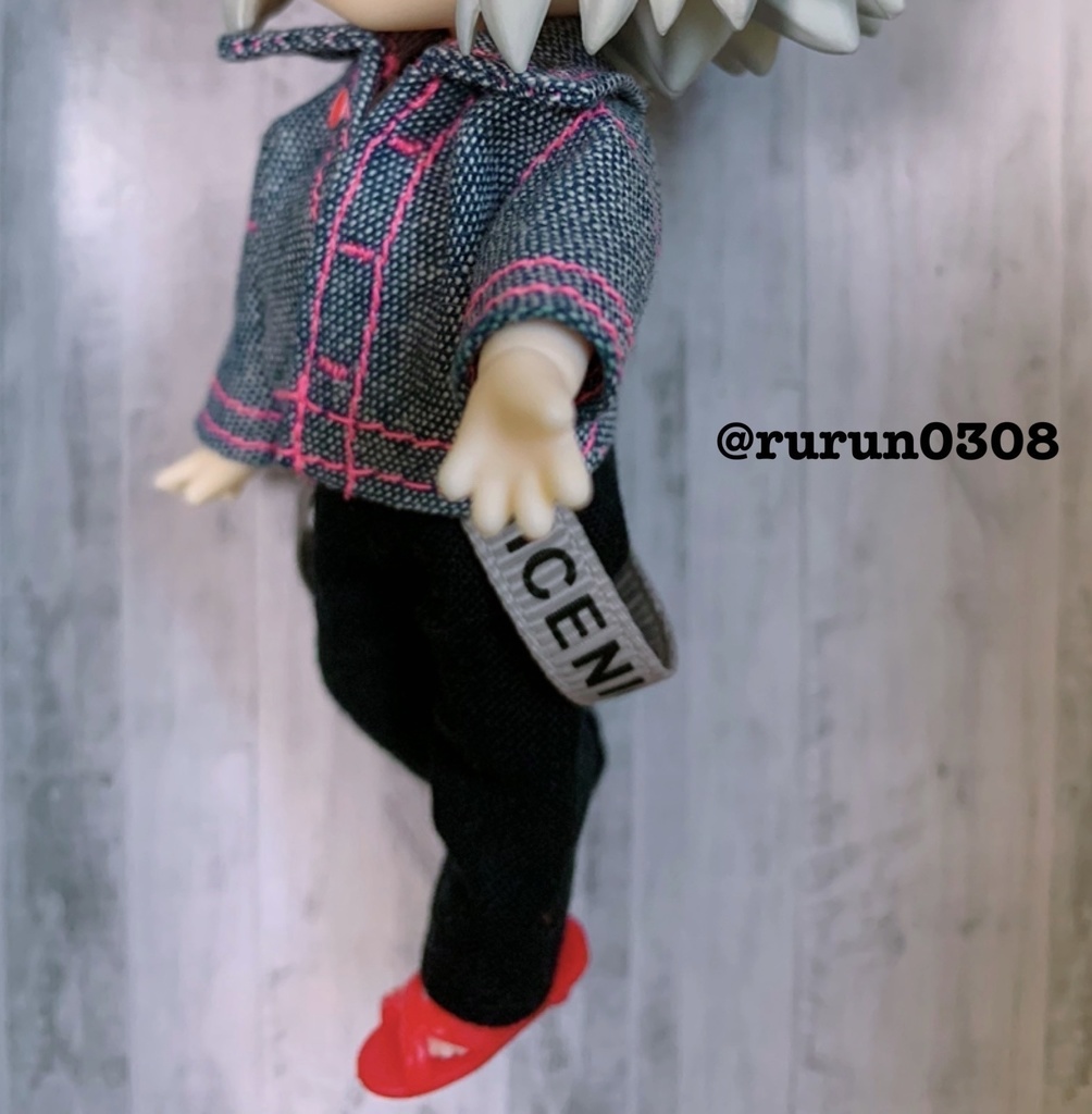 蛍光ステッチ オーバーサイズ型ジャケット