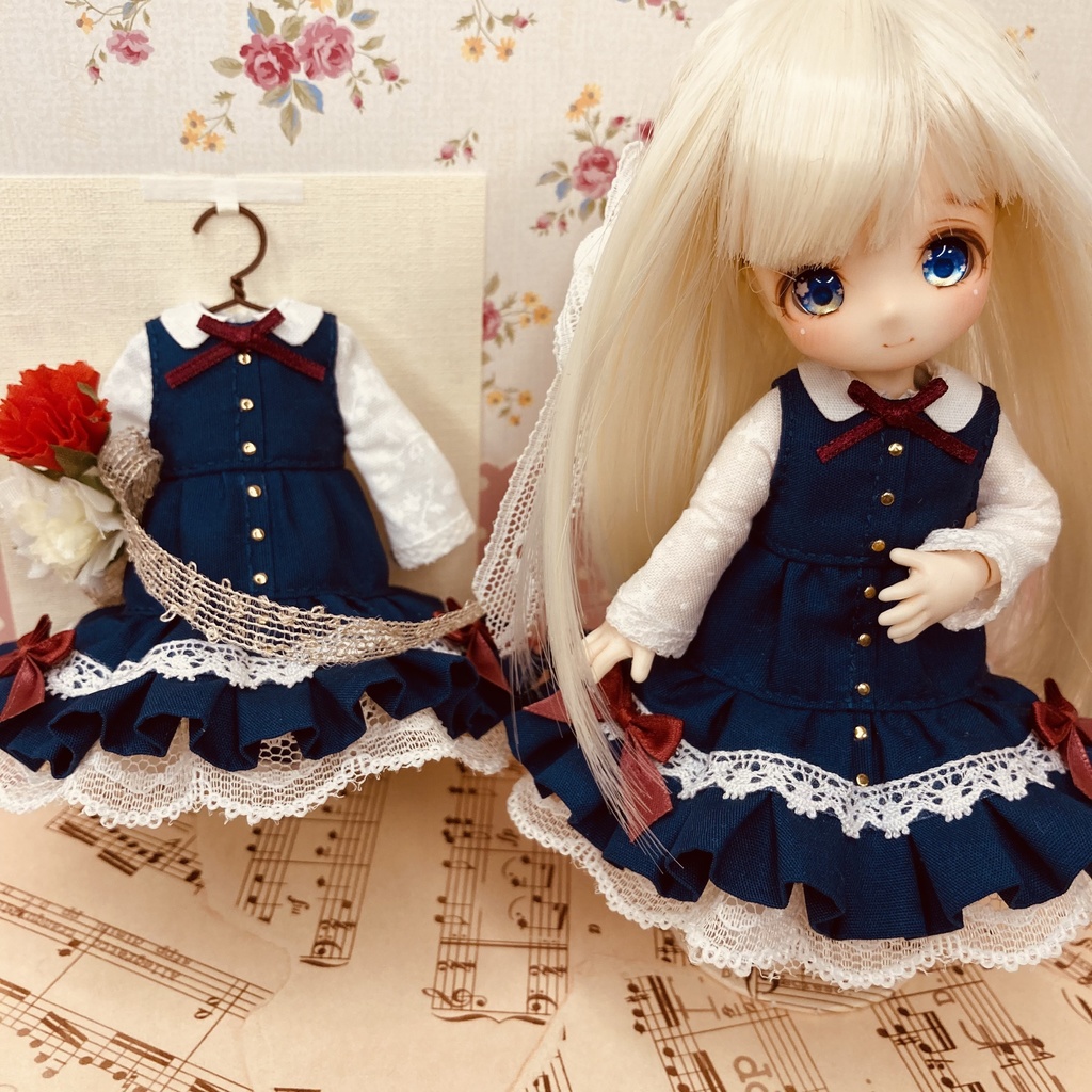 カラーワンピース3色 / オビツ11サイズ