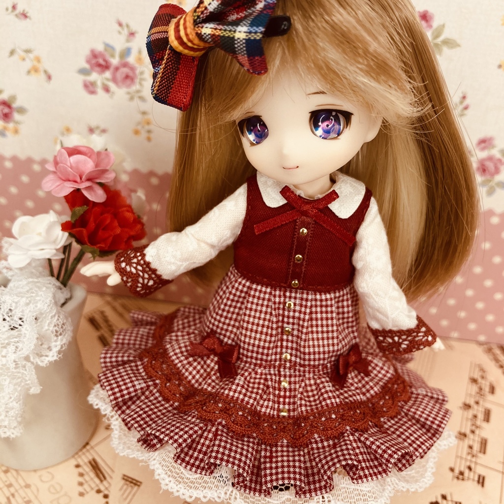 ワイルドベリー ギンガムチェック ワンピース / オビツ11サイズ