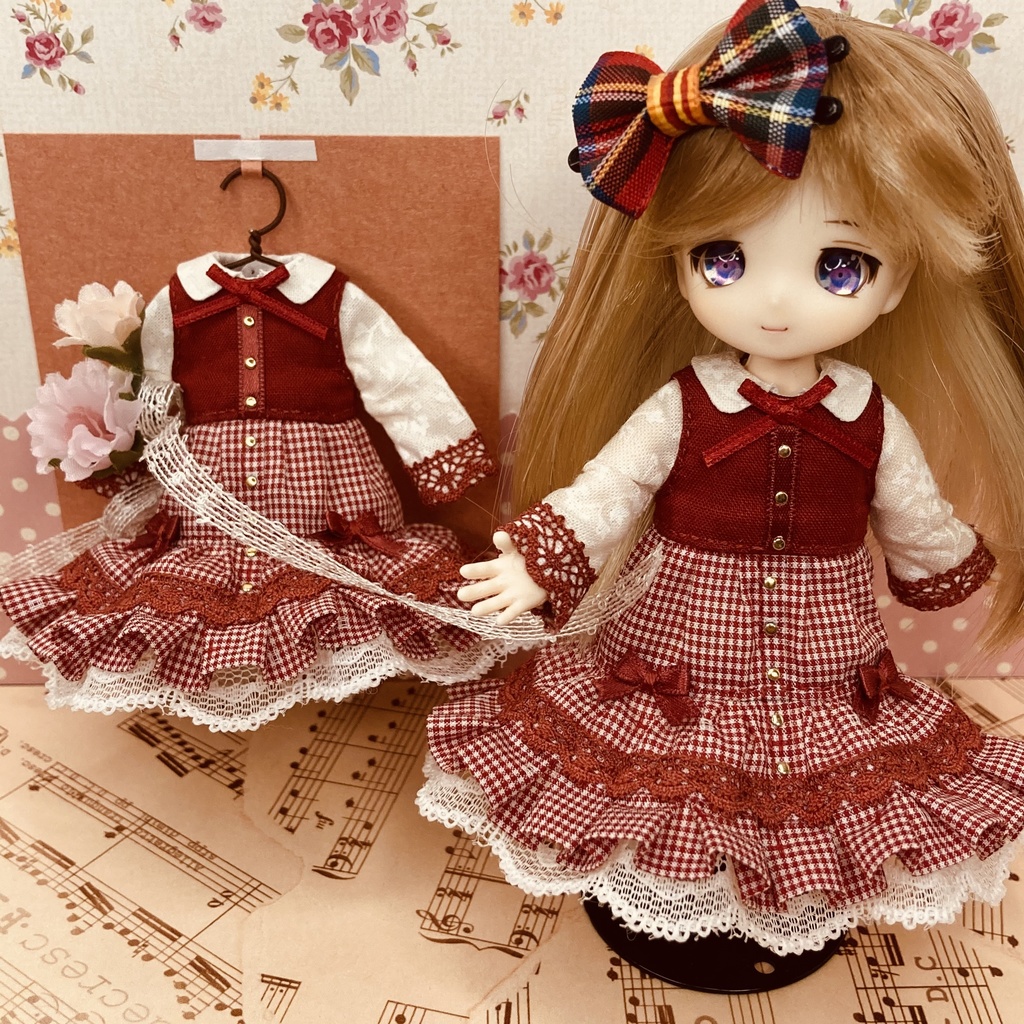 ワイルドベリー ギンガムチェック ワンピース / オビツ11サイズ