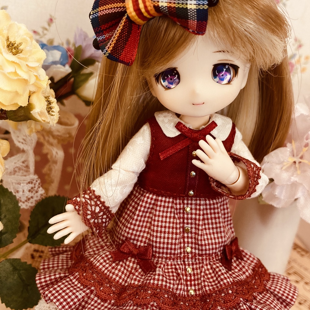 ワイルドベリー ギンガムチェック ワンピース / オビツ11サイズ