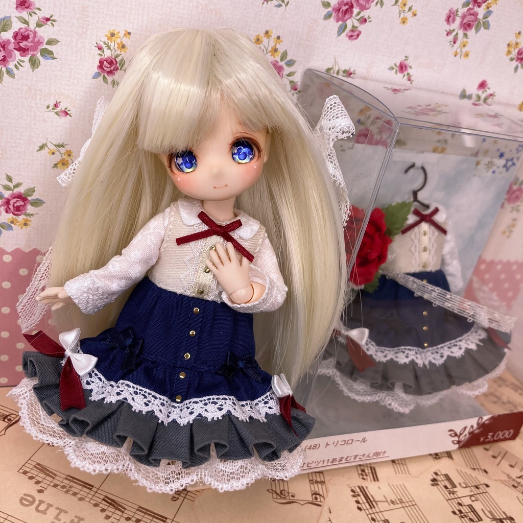 トリコロール ワンピース / オビツ11サイズ