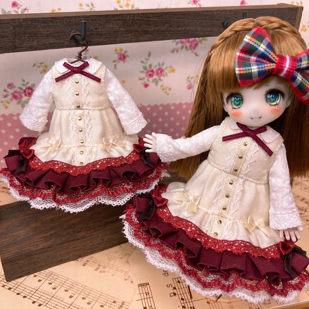 クリームベリー ワンピース / オビツ11サイズ
