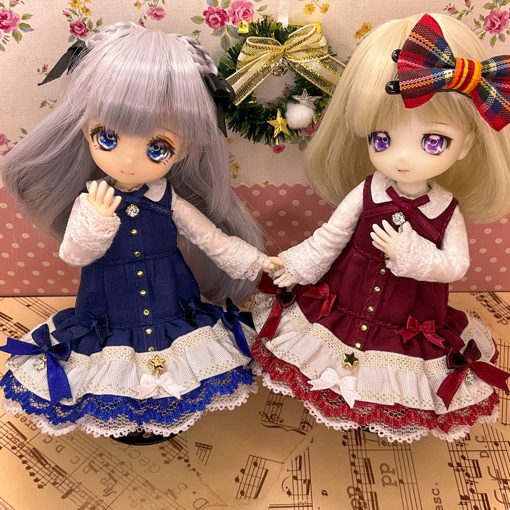 ガーネットレッド ワンピース / オビツ11サイズ