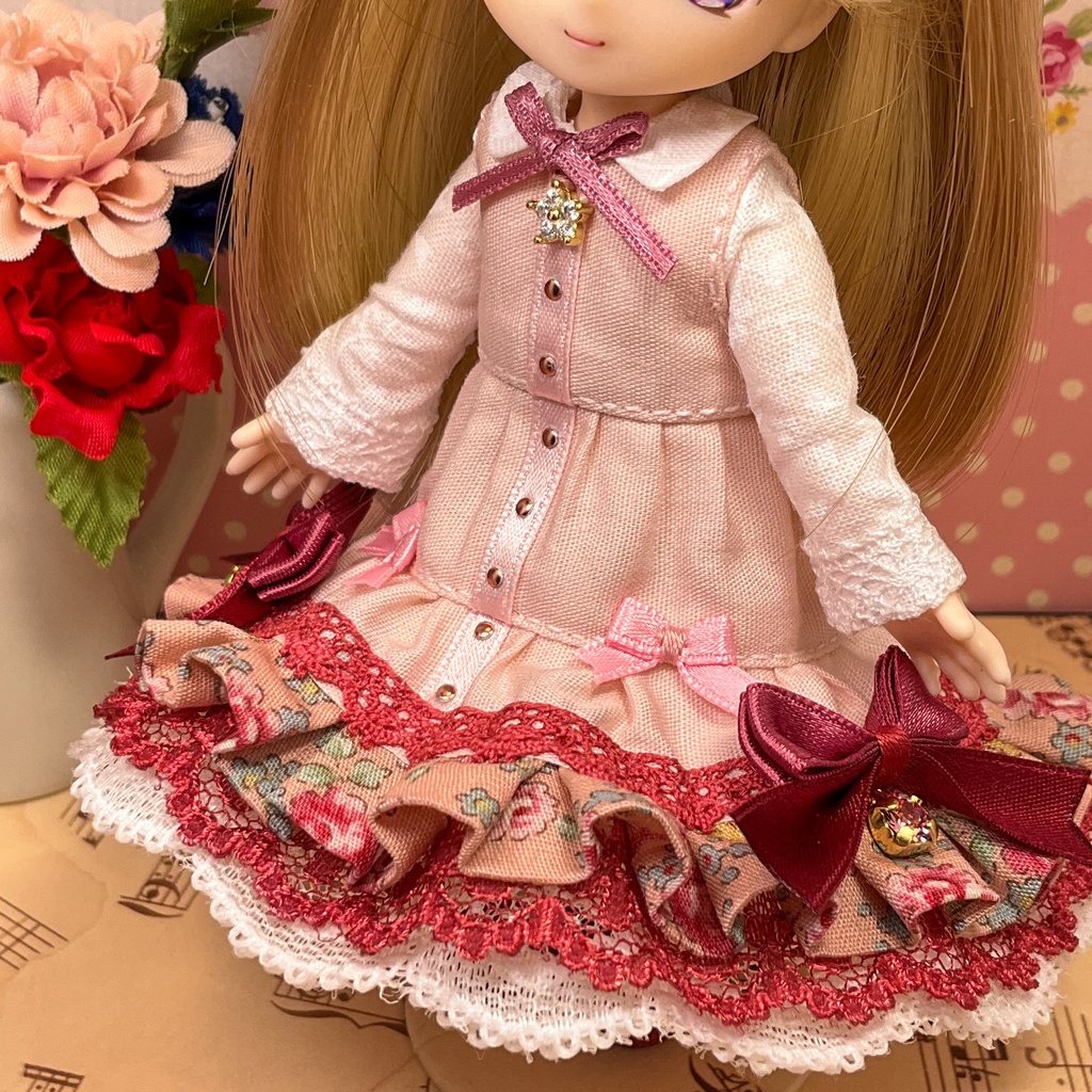 ルビー ワンピース / オビツ11サイズ