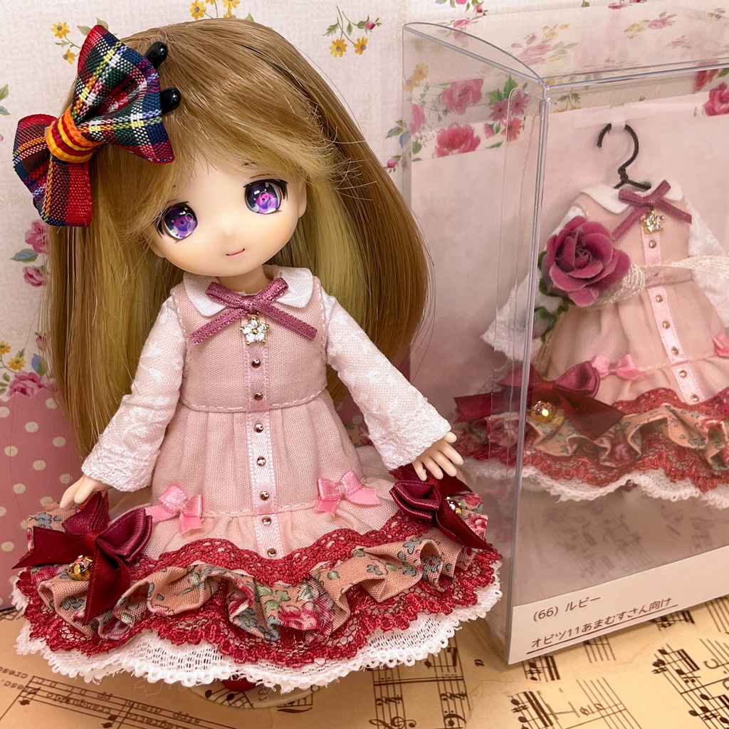 ルビー ワンピース / オビツ11サイズ