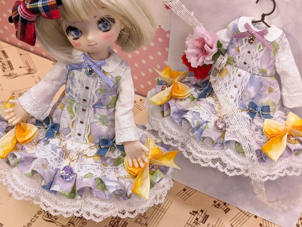 タンザナイト・ブーケ ワンピース / オビツ11サイズ