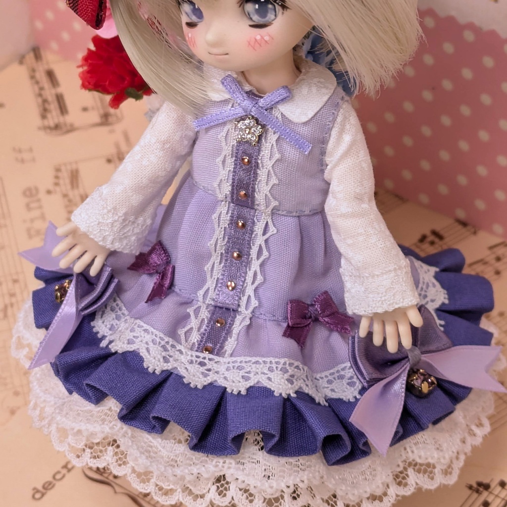 ブルーベリー ワンピース / オビツ11サイズ