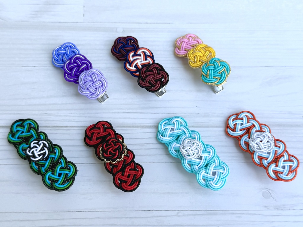 水引ヘアクリップ