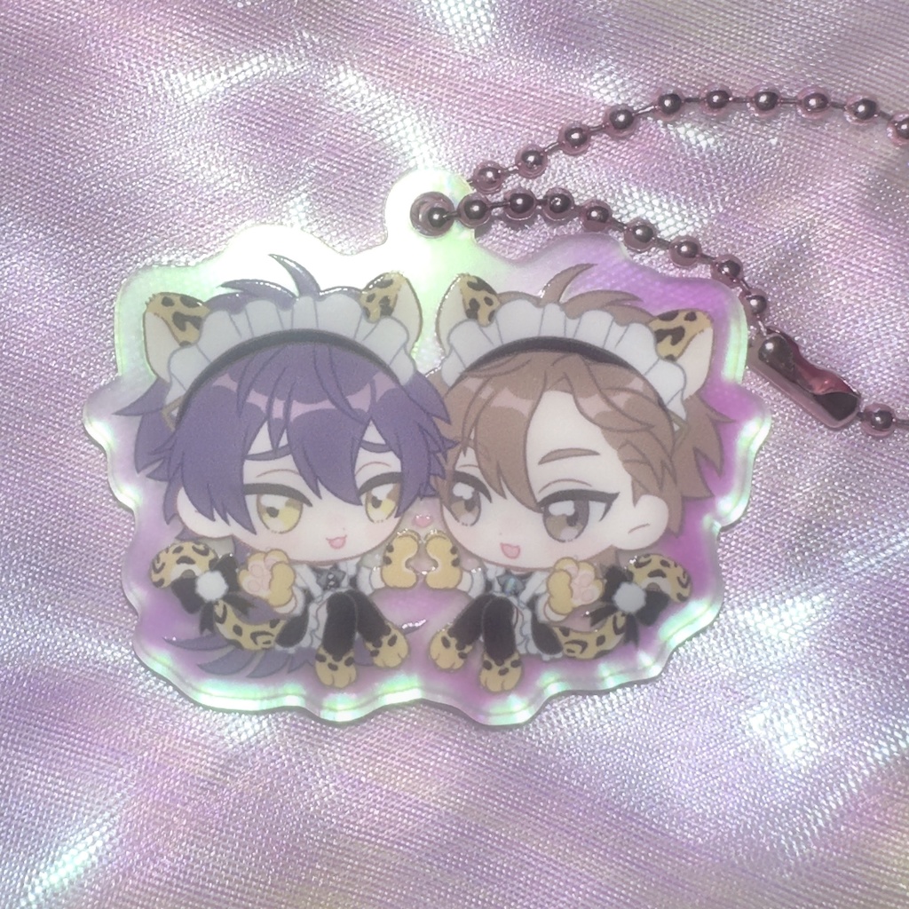 リンエイオーロラミニアクリルキーホルダー(はにーまじかるメイドver.)