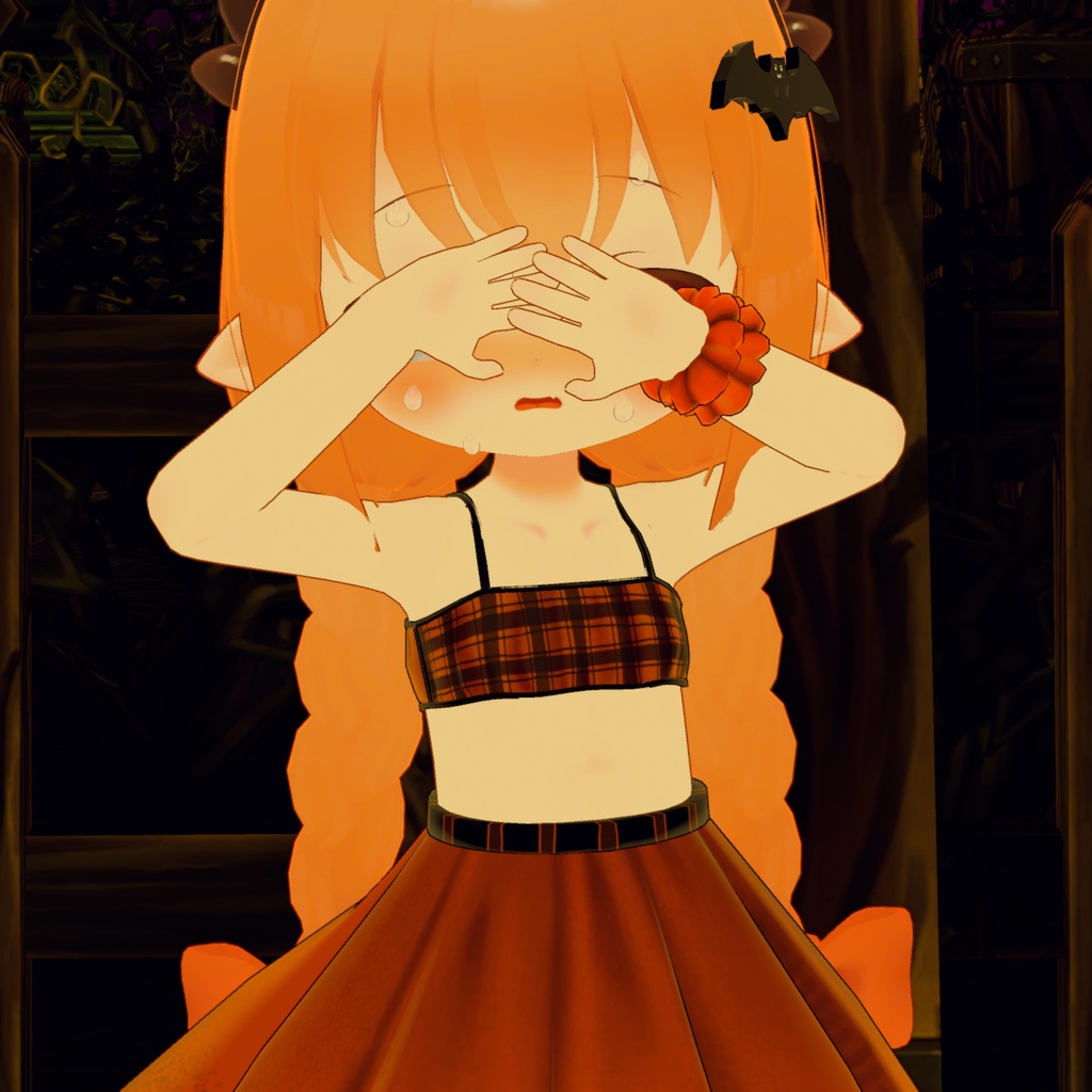 【リィ・きなこ・しなの・まめひなた・マヌカ】ハロウィン衣装「パンプキンドレス」