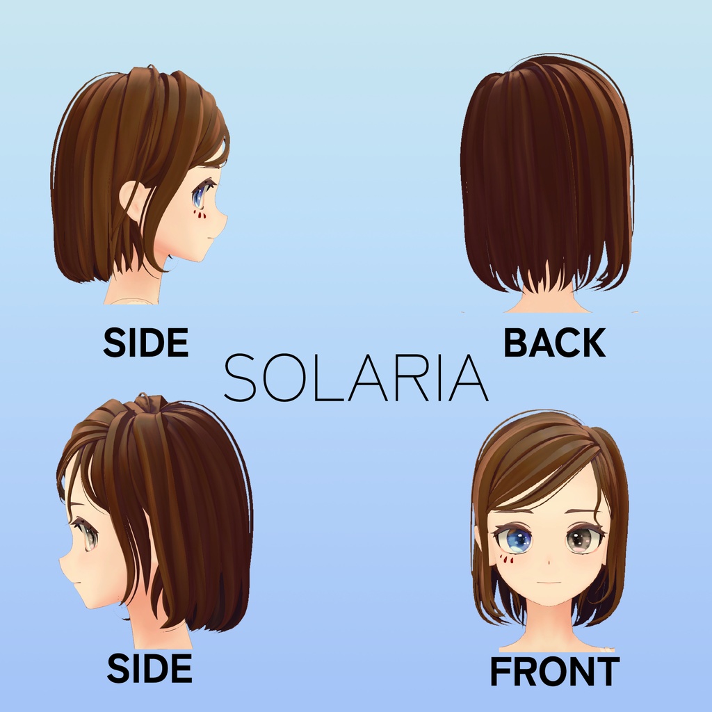【ソラリア・マヌカ・桔梗・まめひなた対応髪型】カレミロン~Carré Mi-long
