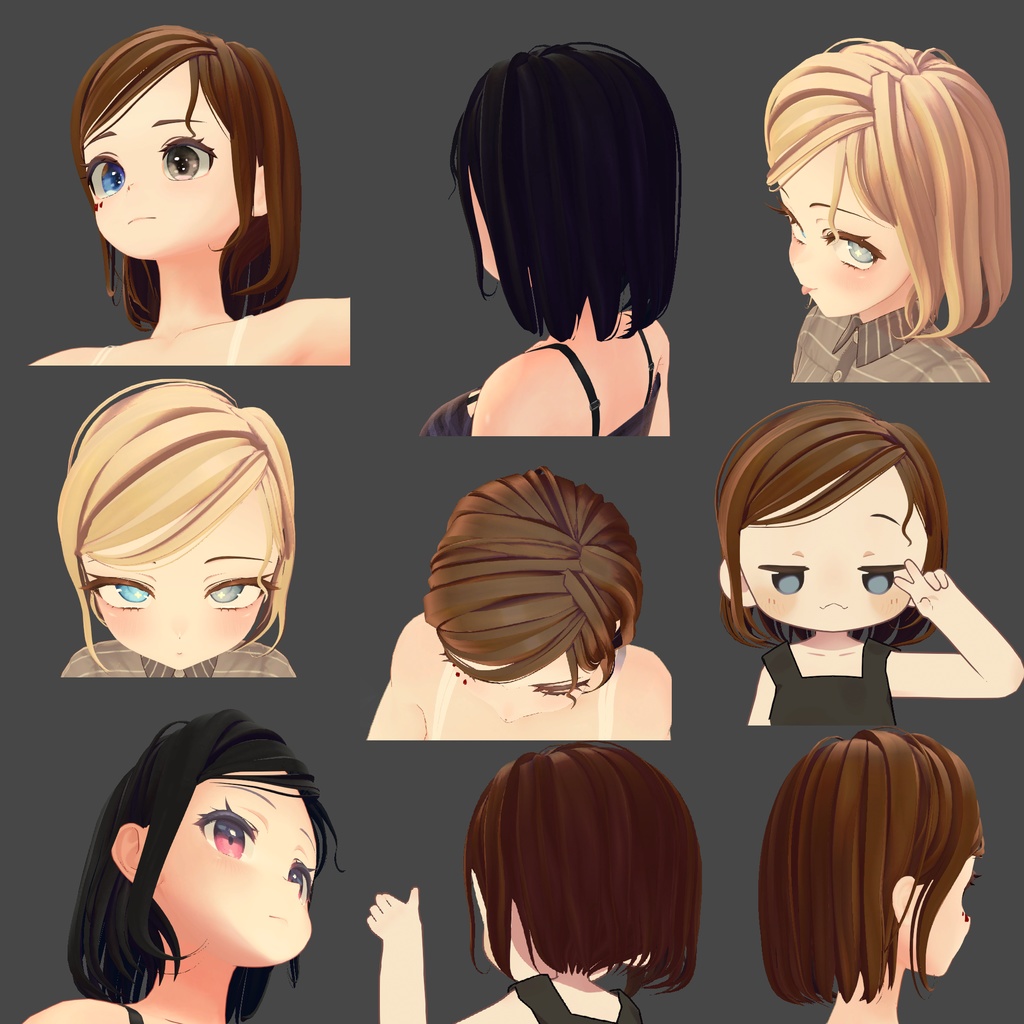 【ソラリア・マヌカ・桔梗・まめひなた対応髪型】カレミロン~Carré Mi-long