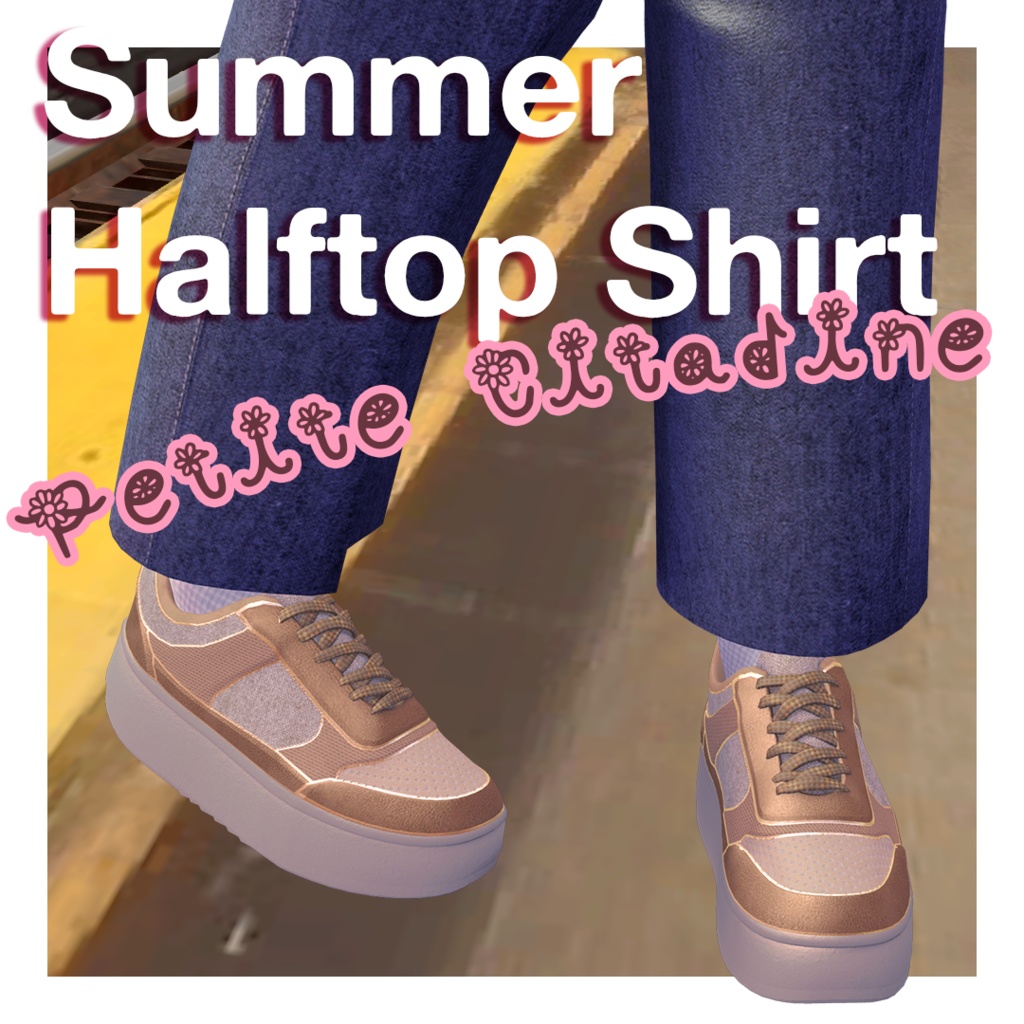 【複数アバター対応】Summer Halftop Shirt「Petite Citadine」