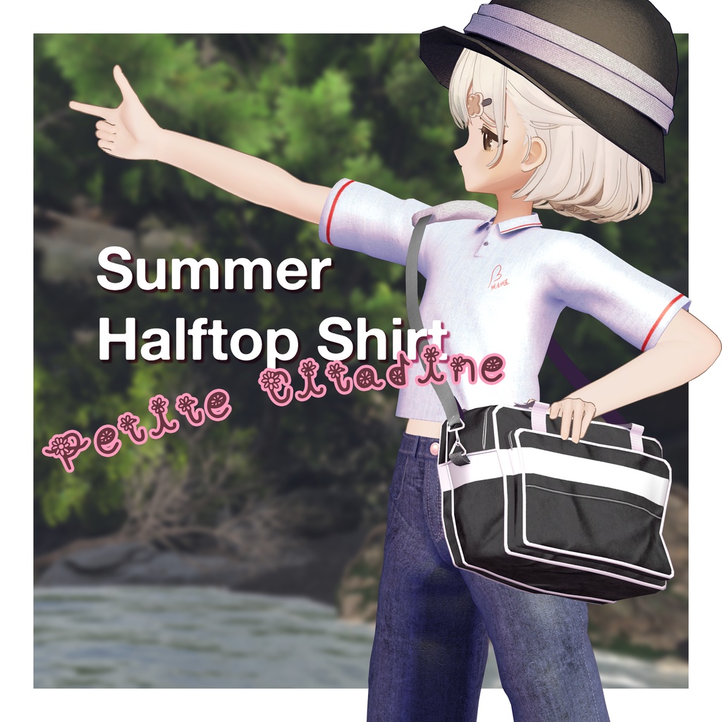 【複数アバター対応】Summer Halftop Shirt「Petite Citadine」