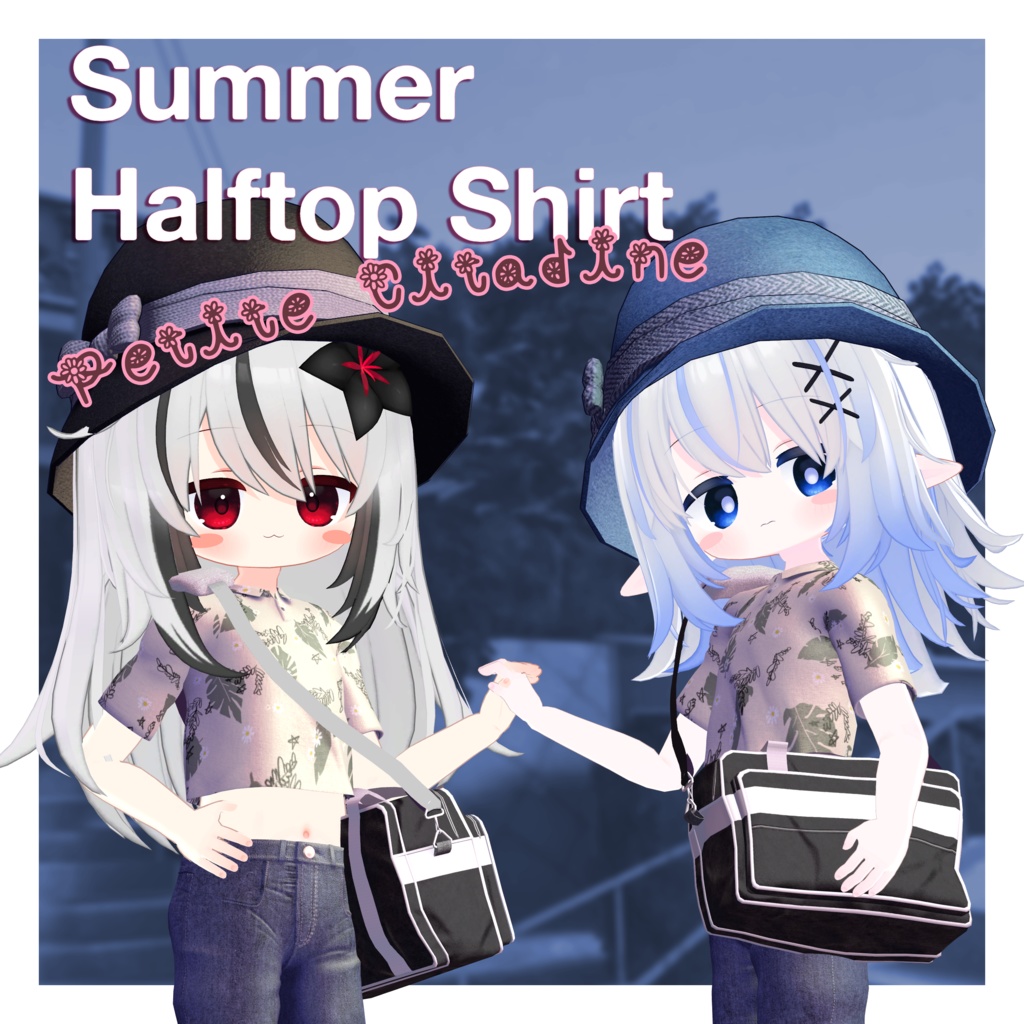 【複数アバター対応】Summer Halftop Shirt「Petite Citadine」