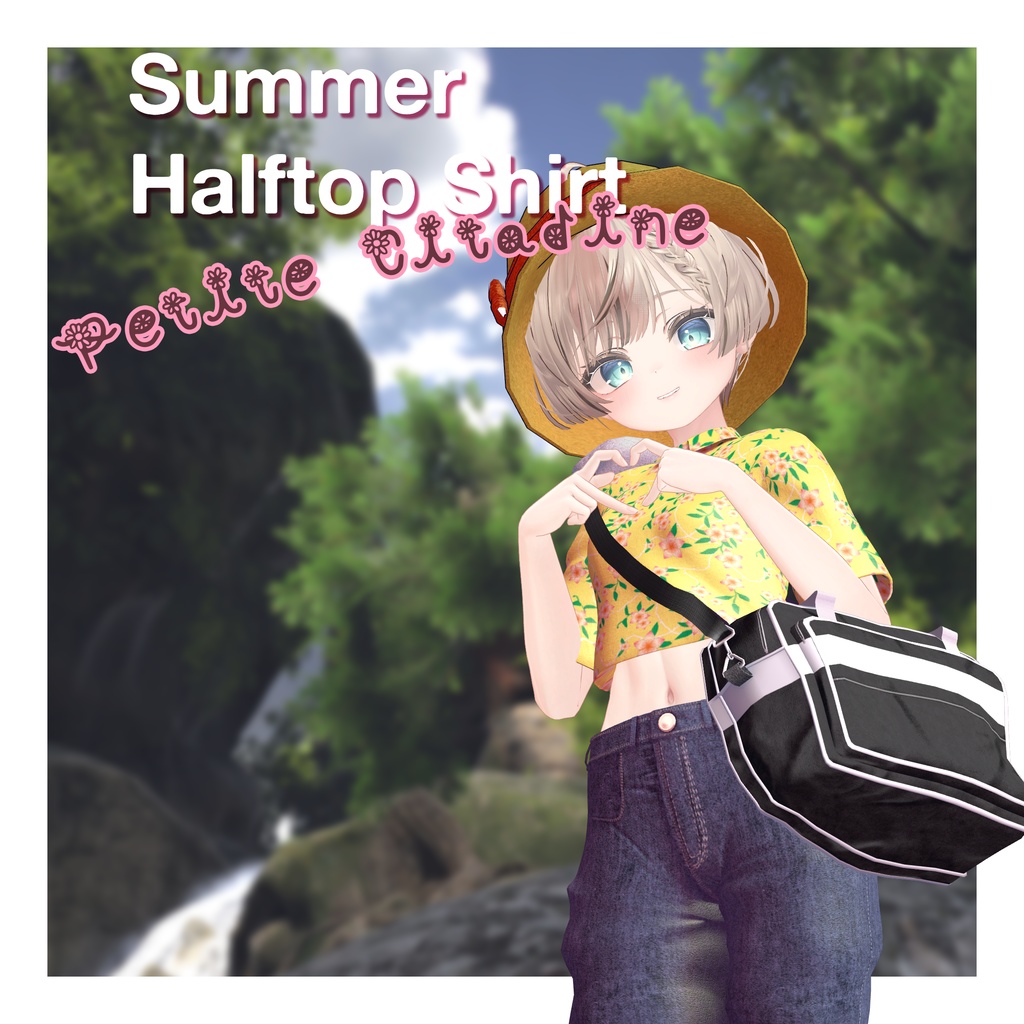 【複数アバター対応】Summer Halftop Shirt「Petite Citadine」