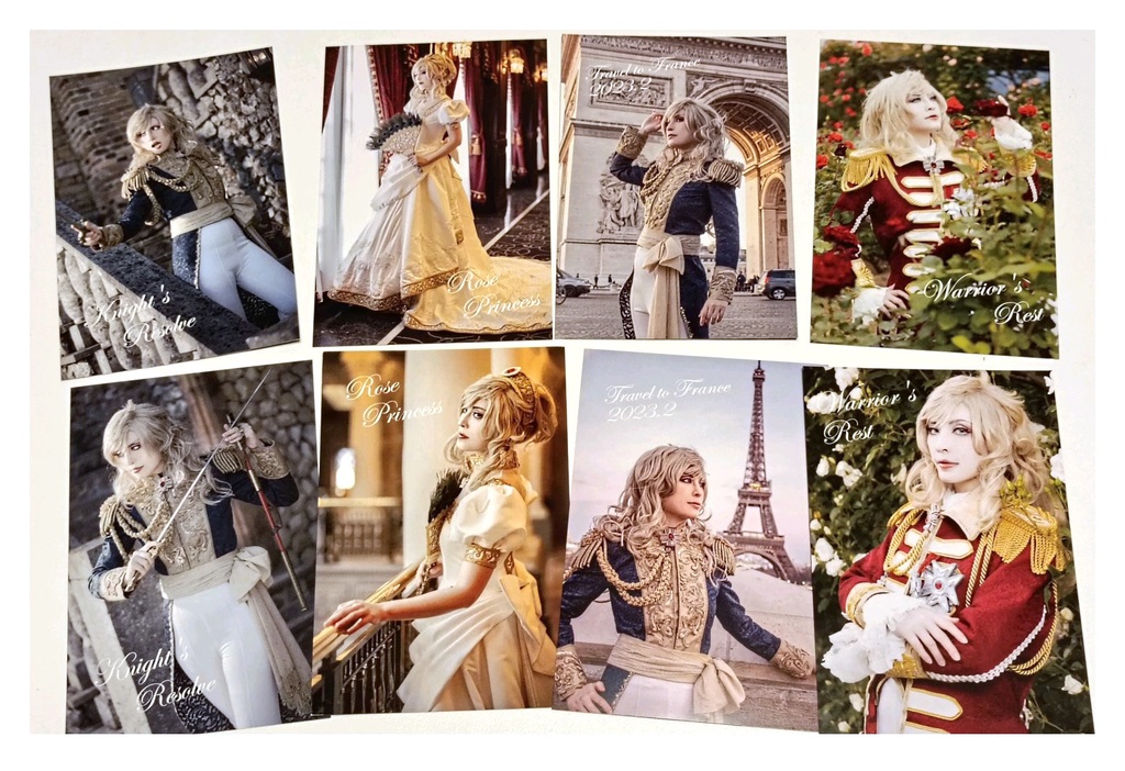 【全8種】オスカル　コスプレブロマイド　4枚セット