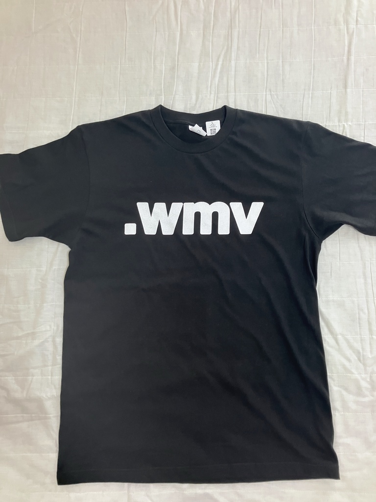 ただの拡張子が書かれてあるTシャツ-1【キョーレツナティーシャツ】