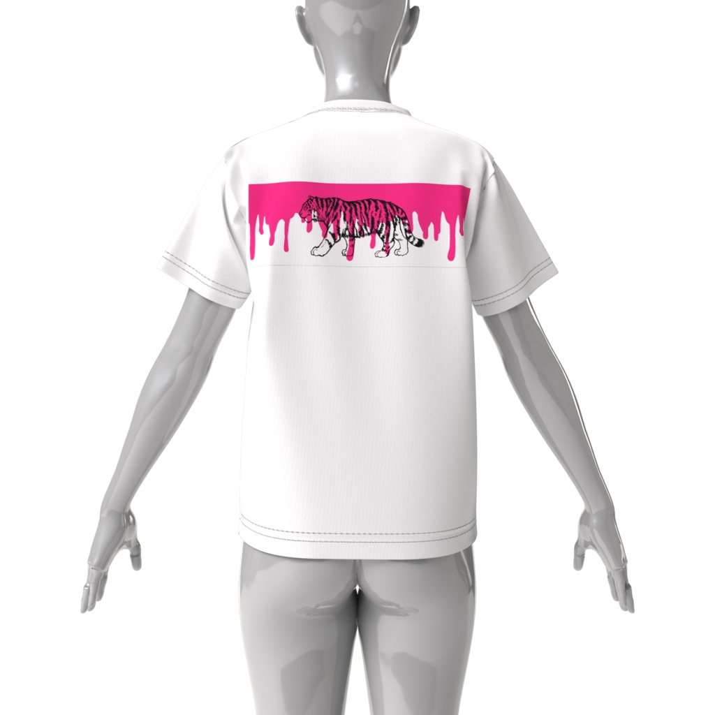 「Pink Tiger」ビックシルエットTシャツ