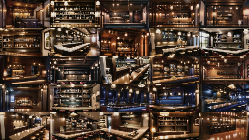 【#商用利用可能】AI背景イラスト BAR【50種類】