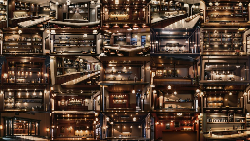 【#商用利用可能】AI背景イラスト BAR【50種類】