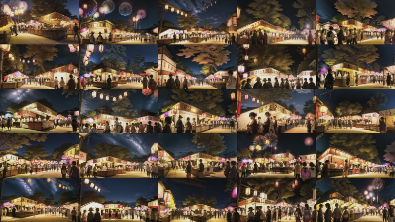 【#商用利用可能】AI背景イラスト お祭り【50種類】