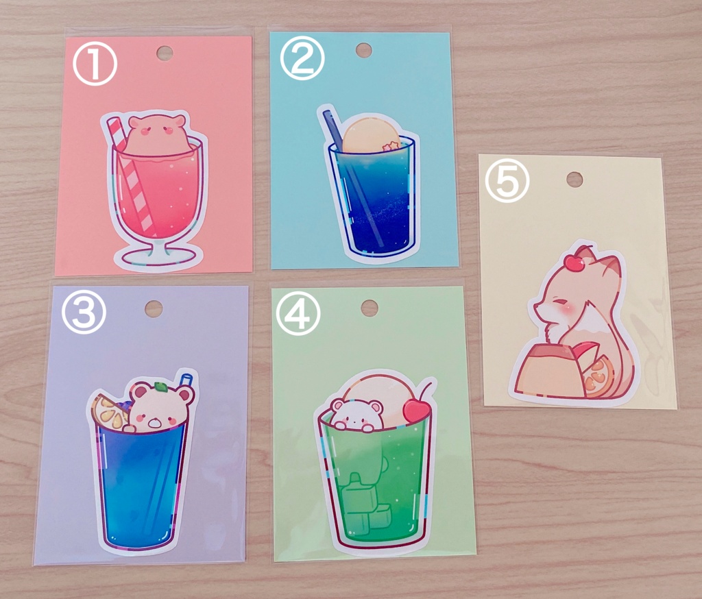 ドリンク・スイーツ ステッカー