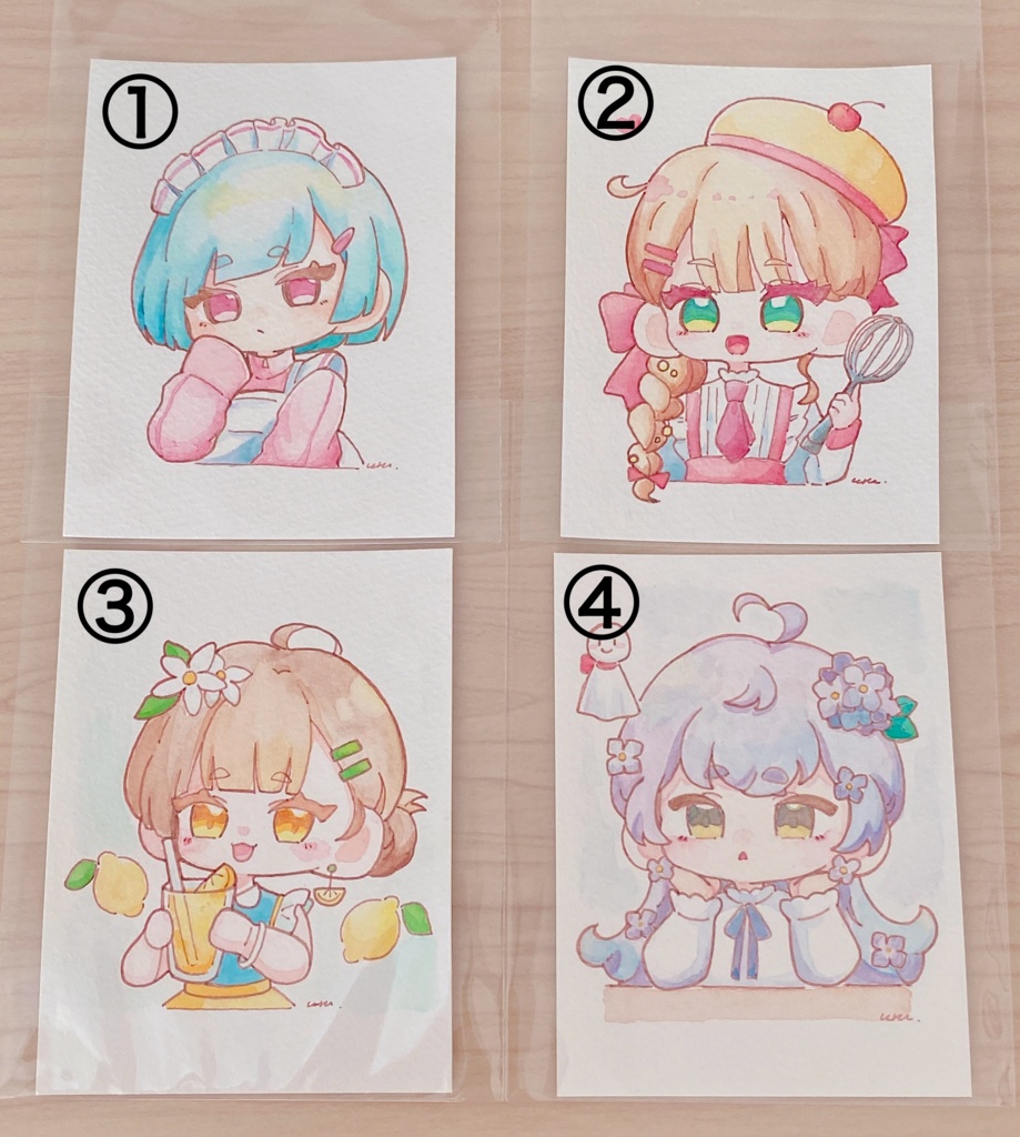 【ミニ原画】水彩イラスト