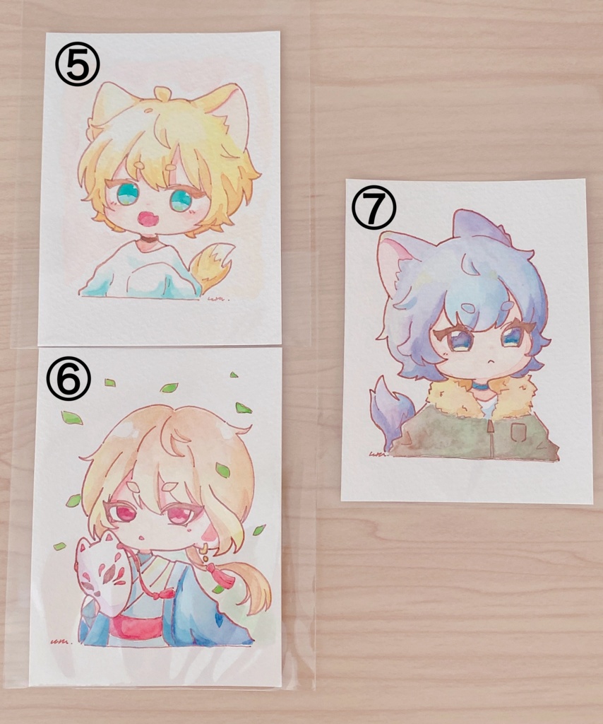 【ミニ原画】水彩イラスト